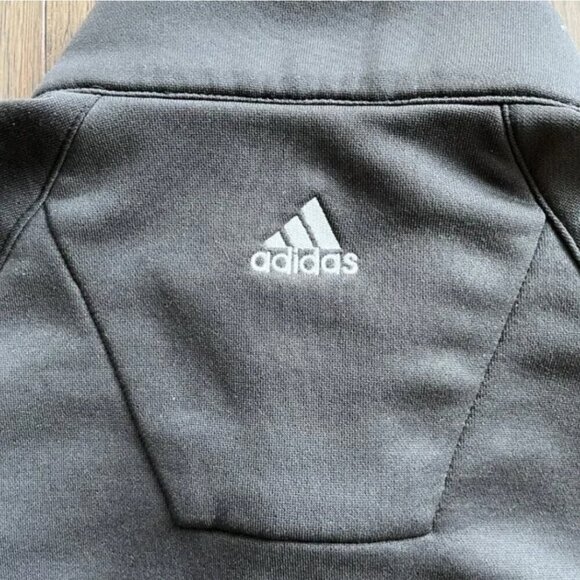 Adidas Climalite Golf 1/4 Zip Pullover Fleece Black Size M Athletic Outdoor - Picture 3 of 8